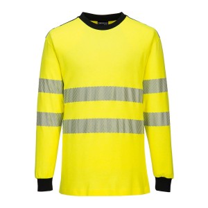 T-SHIRT M/COMP IGNIF ALTA VIS. AMARELO/PRETO FR701